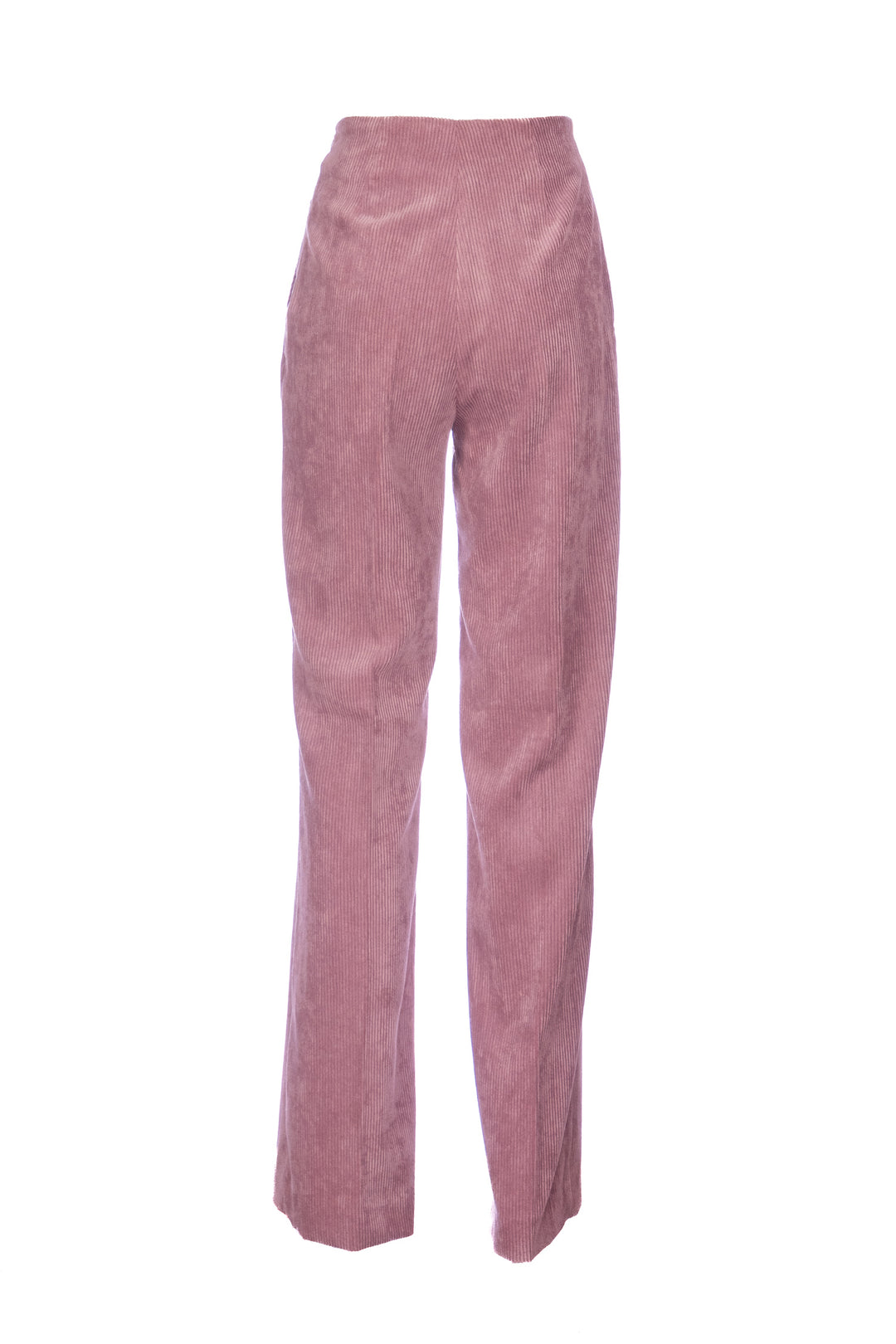 NENETTE Pantalone a gamba larga “EREMO” rosa in velluto - Mancinelli 1954