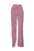 Pantalone a gamba larga “EREMO” rosa in velluto