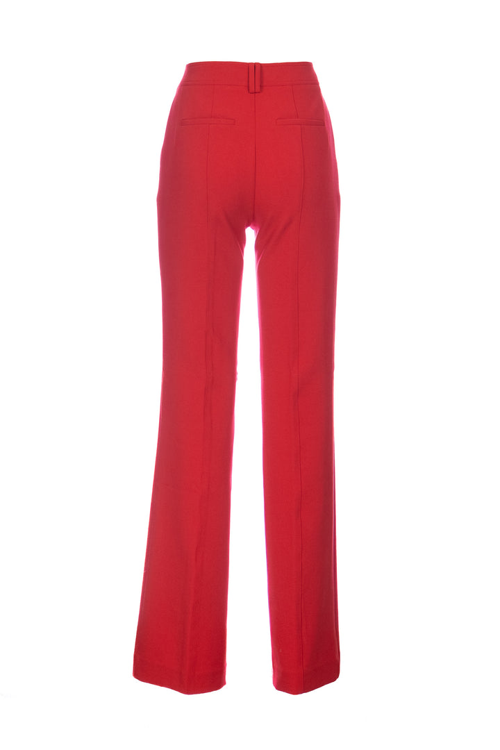 NENETTE Pantalone a zampa “ESSE” rosso in doppio crepe - Mancinelli 1954