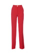 Pantalone a zampa “ESSE” rosso in doppio crepe