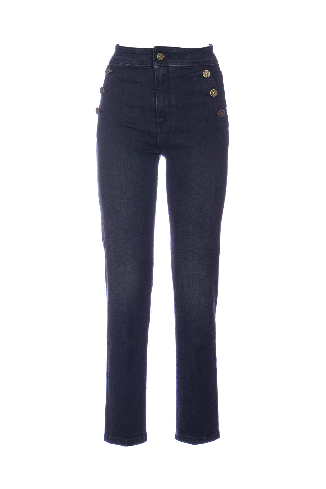NENETTE Jeans regular “SCARLETB” in denim nero superstretch - Mancinelli 1954