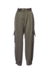 Pantalone cargo “ERMAL” camouflage in raso con cintura