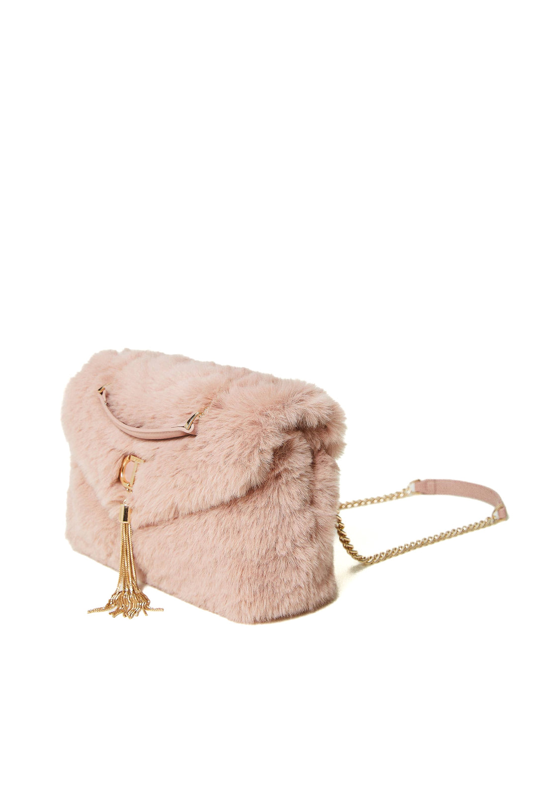 TWINSET Borsa a tracolla 'Dreamy' soft rosa in faux fur - Mancinelli 1954