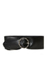Cintura fusciacca nera con fibbia a intreccio
