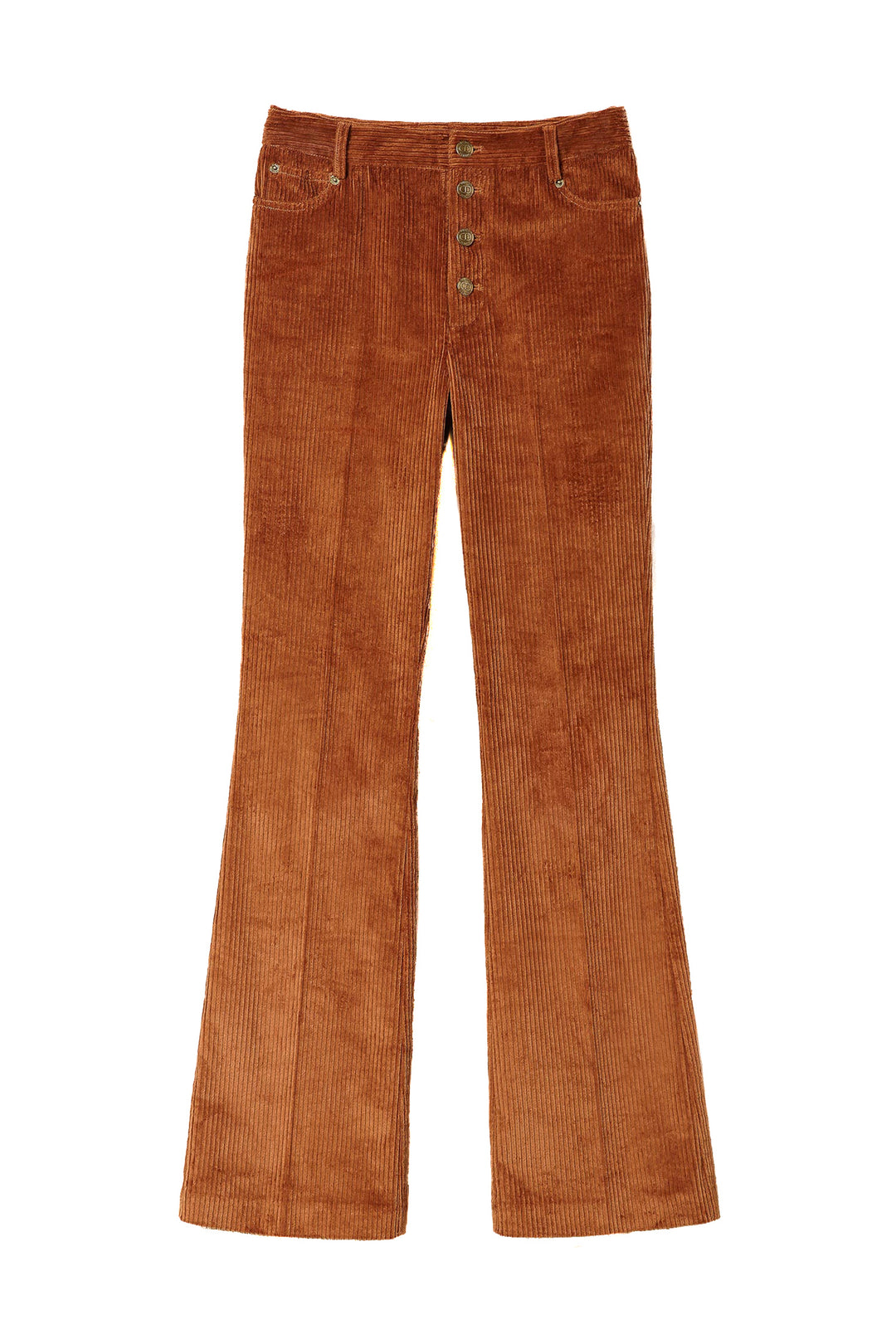 TWINSET Pantaloni flare marroni in velluto a coste - Mancinelli 1954