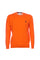 Maglia girocollo arancione in cotone e cashmere con logo U.S. Polo Assn.