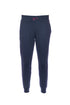 Pantalone sportivo blu navy in cotone stretch