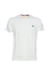 T-shirt bianca in cotone heavy jersey con logo U.S. Polo Assn.