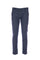 Pantalone blu navy a quadri in cotone elasticizzato