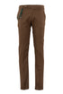 Slim trousers in burnt stretch cotton