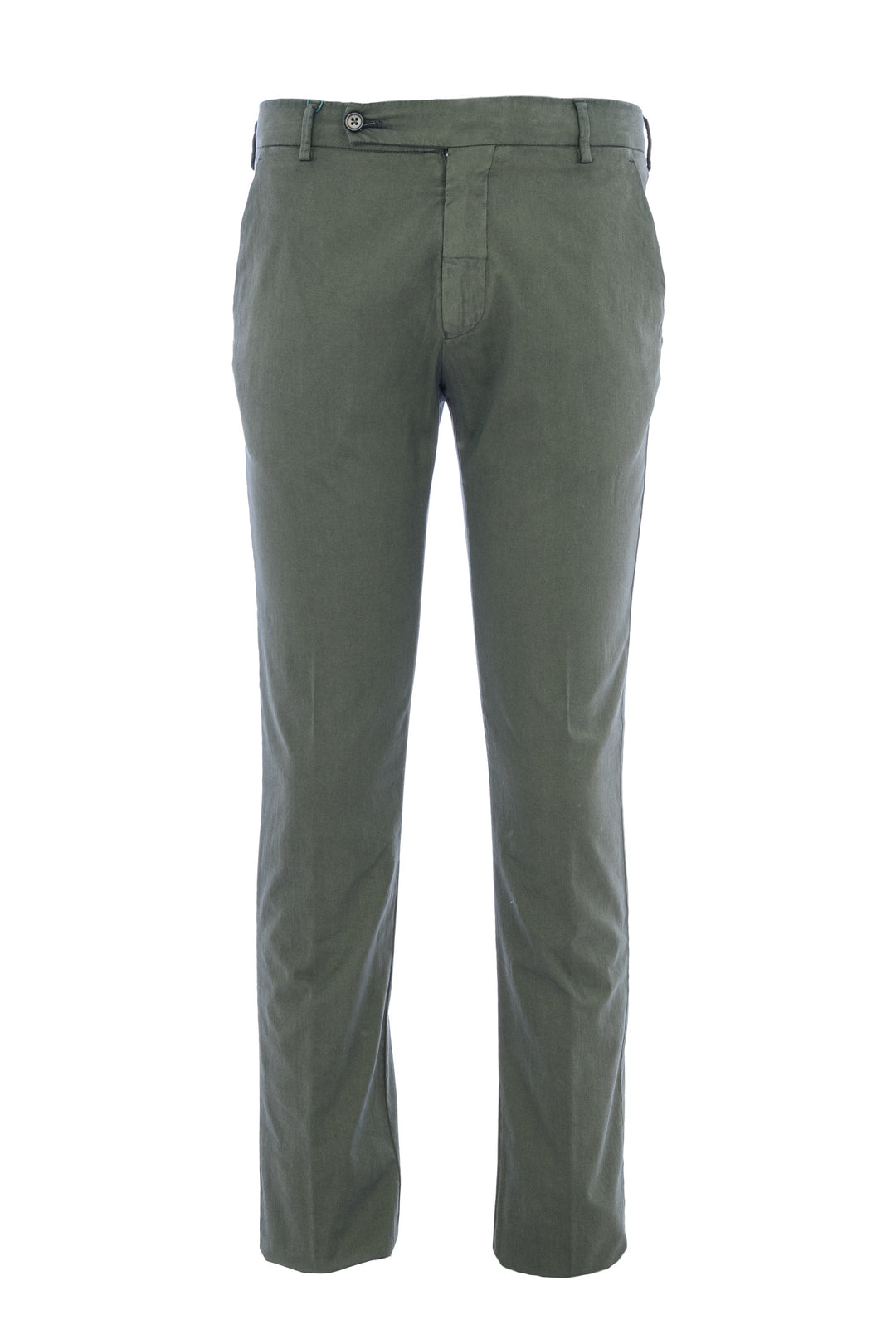 BERWICH Pantalone in misto cotone e seta verde militare - Mancinelli 1954