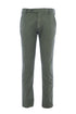 Army green cotton and silk blend trousers