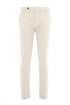 Cotton and gypsum silk blend trousers