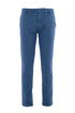 Slim trousers in blue stretch cotton gabardine