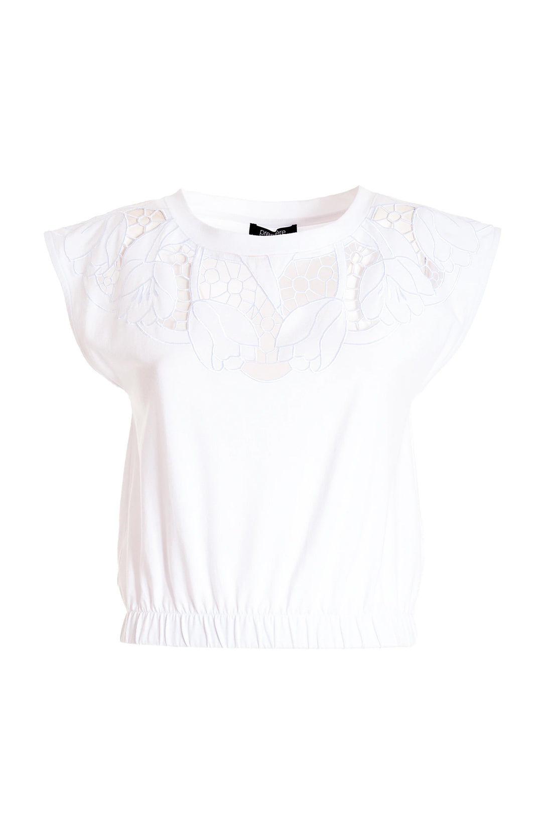 FRACOMINA T-shirt senza maniche con trafori bianca - Mancinelli 1954