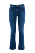 Jeans Bella flare cropped in sofisticato denim stretch Darkstone