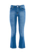 Jeans Bella flare cropped in sofisticato denim stretch Stonewash