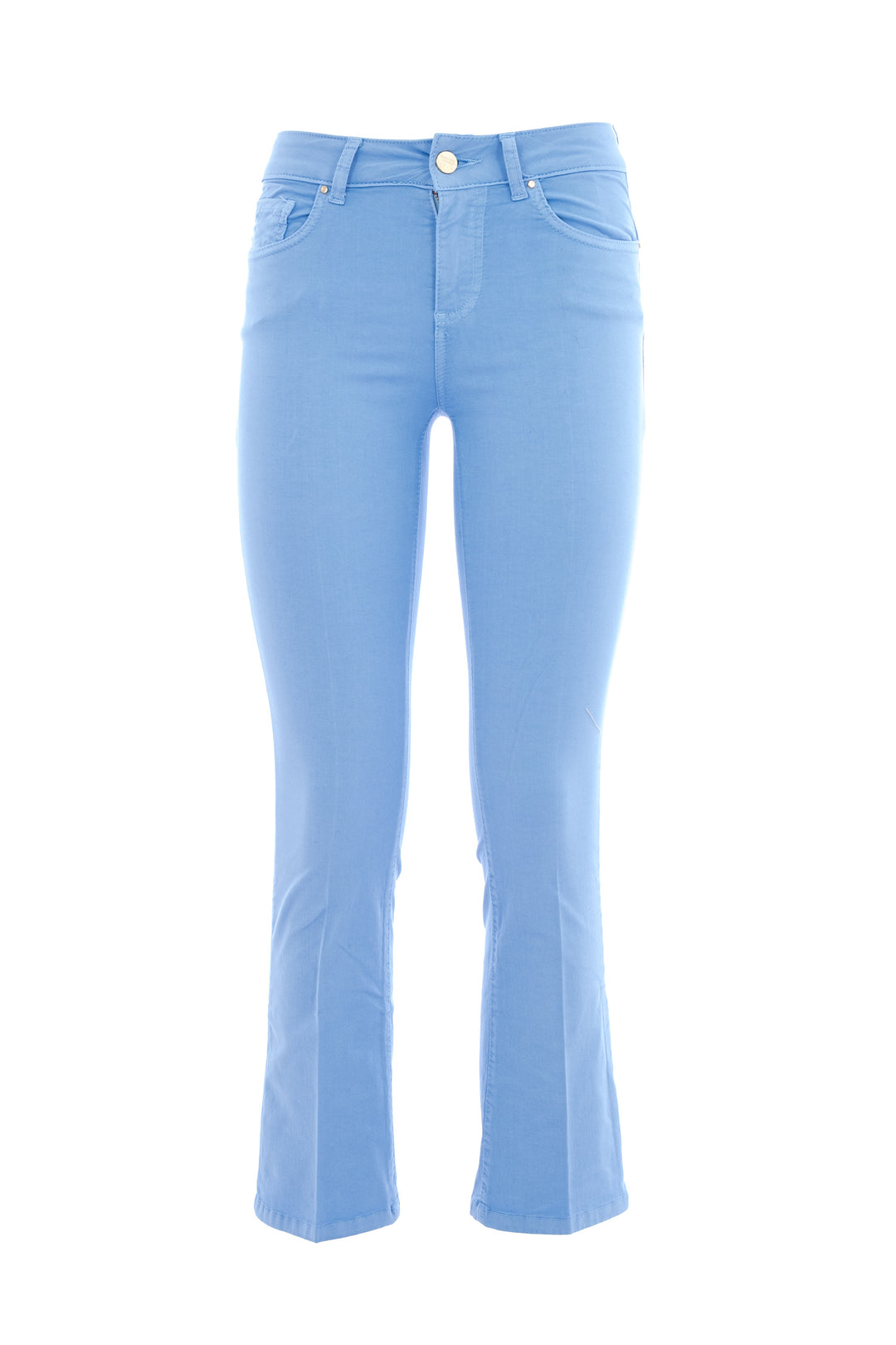 FRACOMINA Jeans Bella flare cropped in sofisticato denim stretch sky - Mancinelli 1954