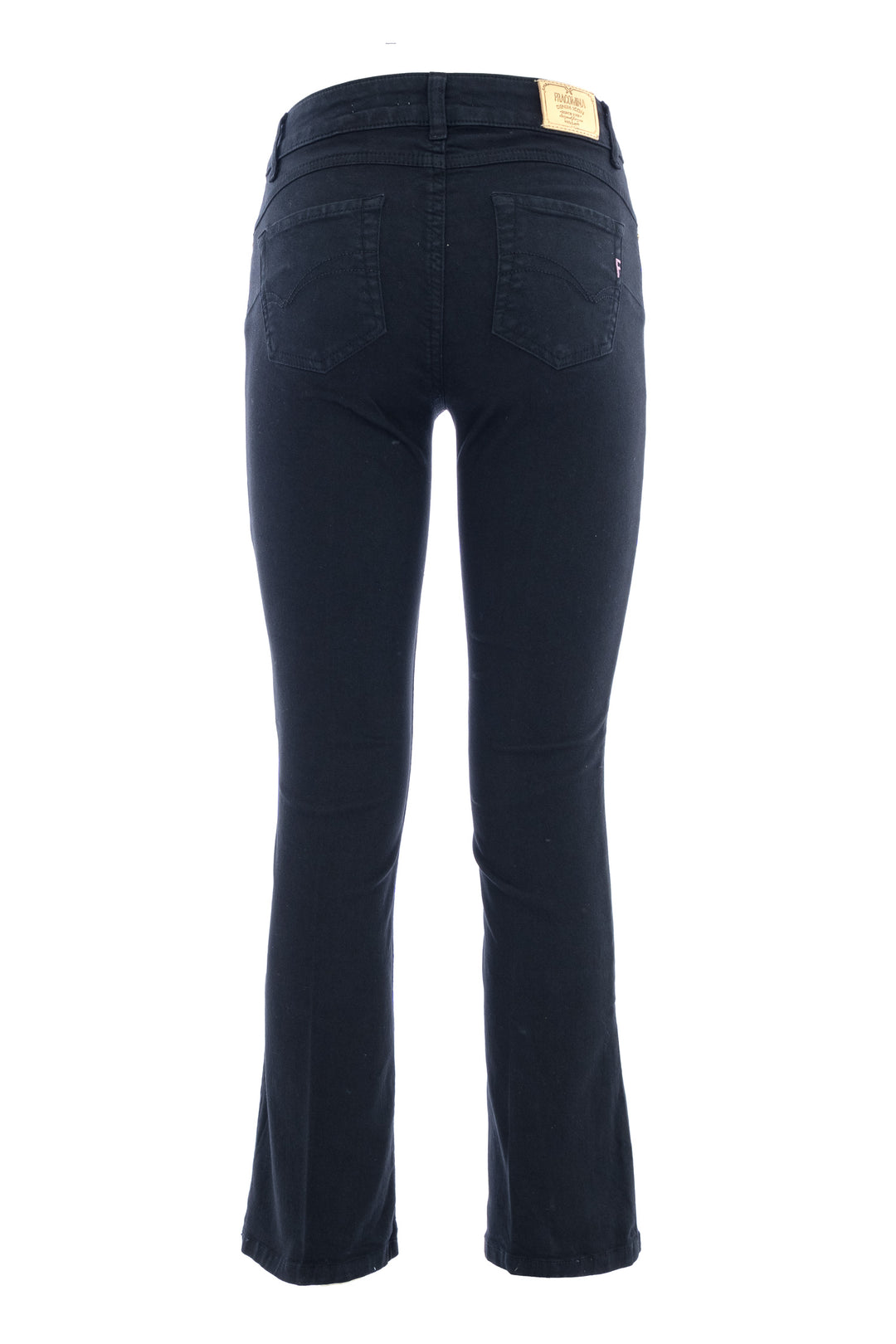FRACOMINA Jeans Bella flare cropped in sofisticato denim stretch nero - Mancinelli 1954