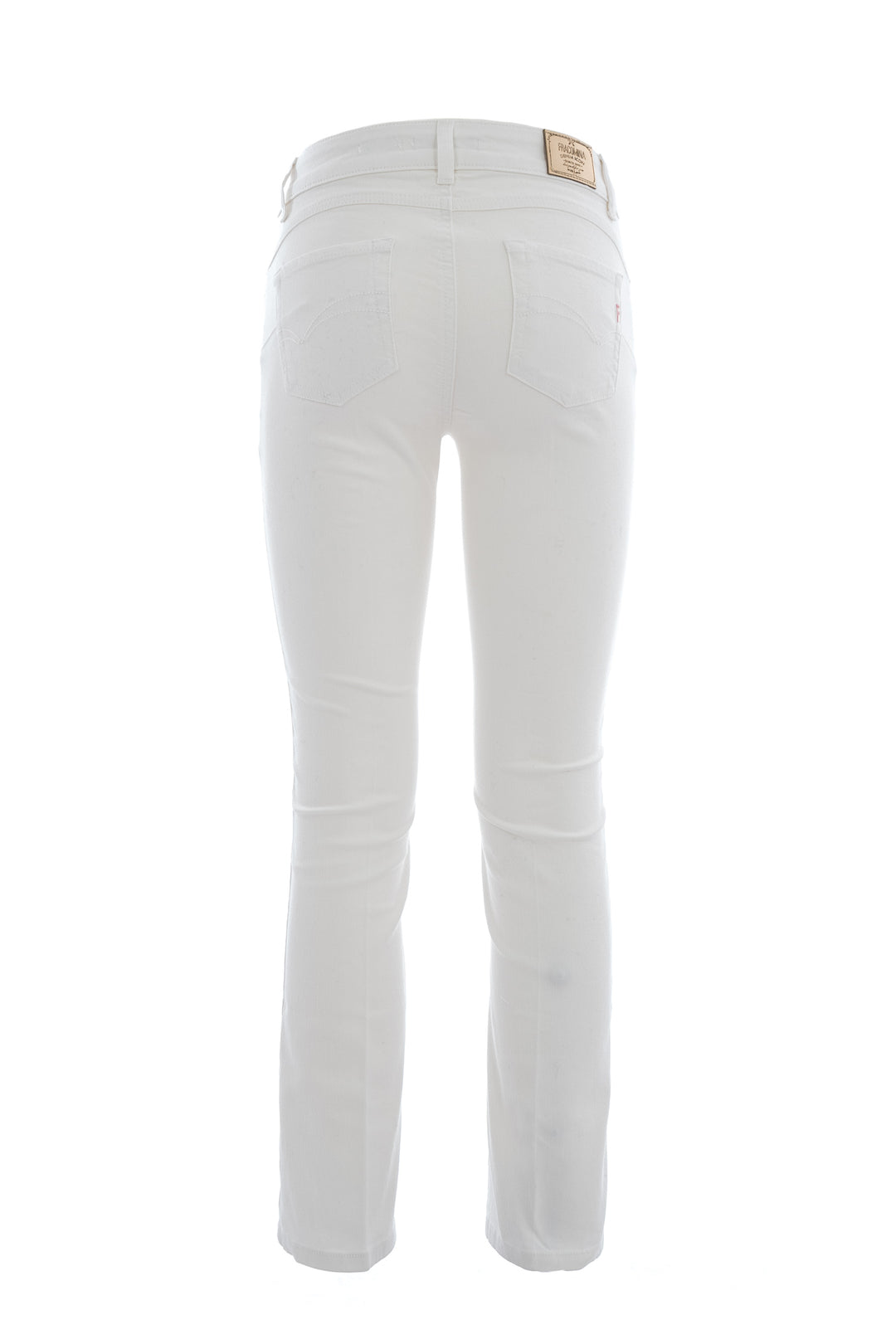FRACOMINA Jeans Bella flare cropped in sofisticato denim stretch bianco - Mancinelli 1954