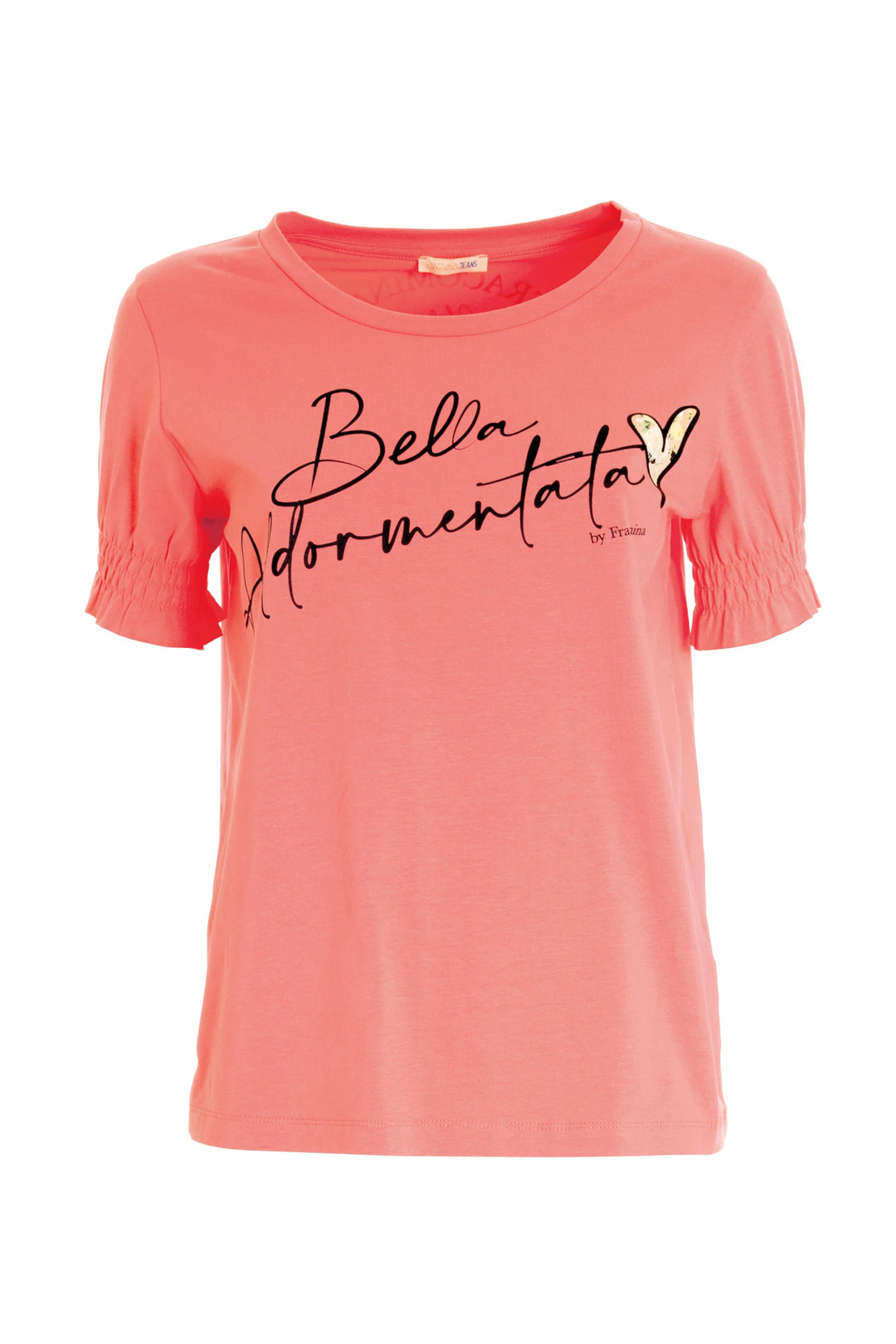 FRACOMINA T-shirt regular in jersey melon con stampa 'bella' - Mancinelli 1954