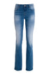 Jeans bootcut effetto push up in denim con lavaggio medio