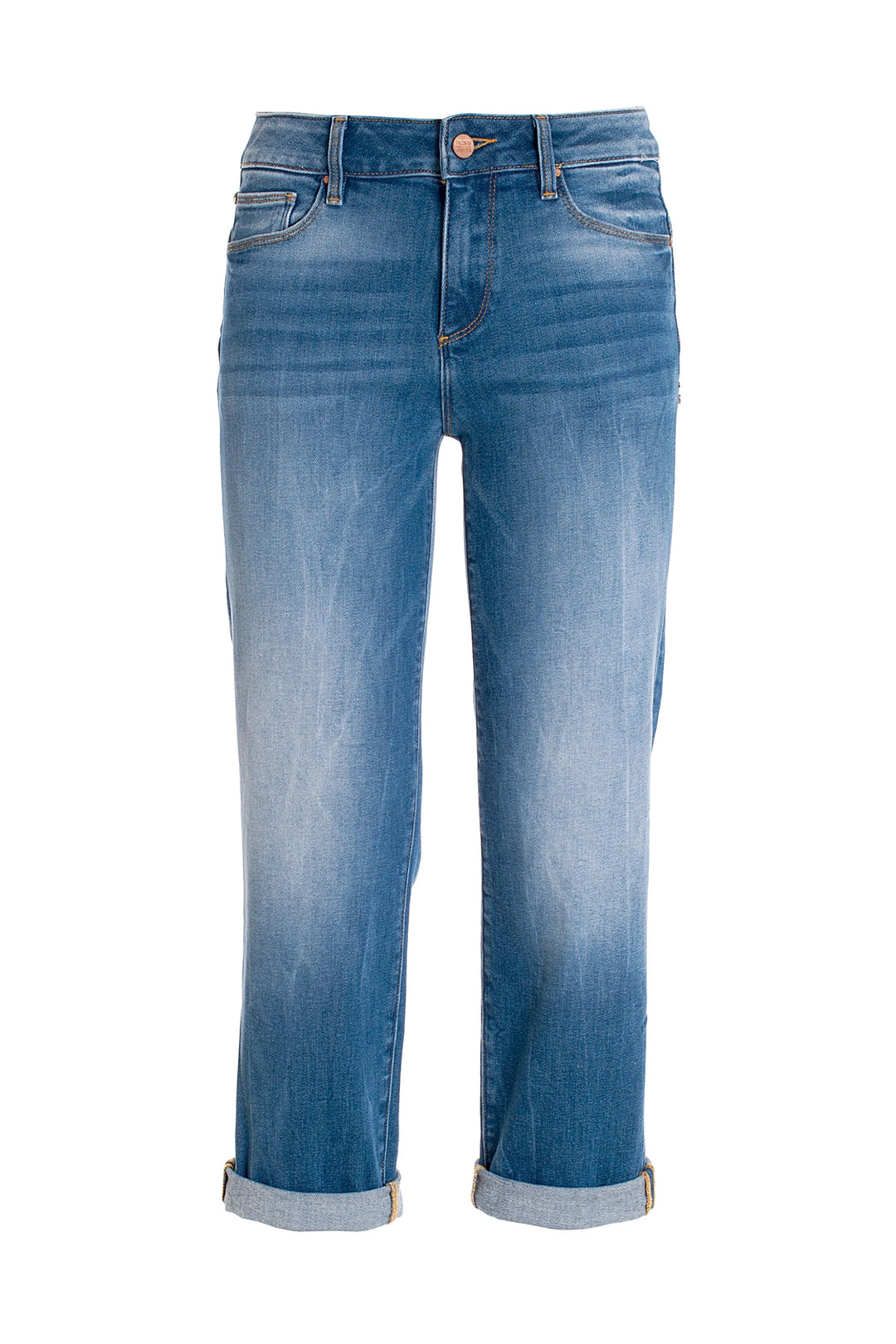 FRACOMINA Jeans boyfriend cropped in denim con lavaggio medio - Mancinelli 1954