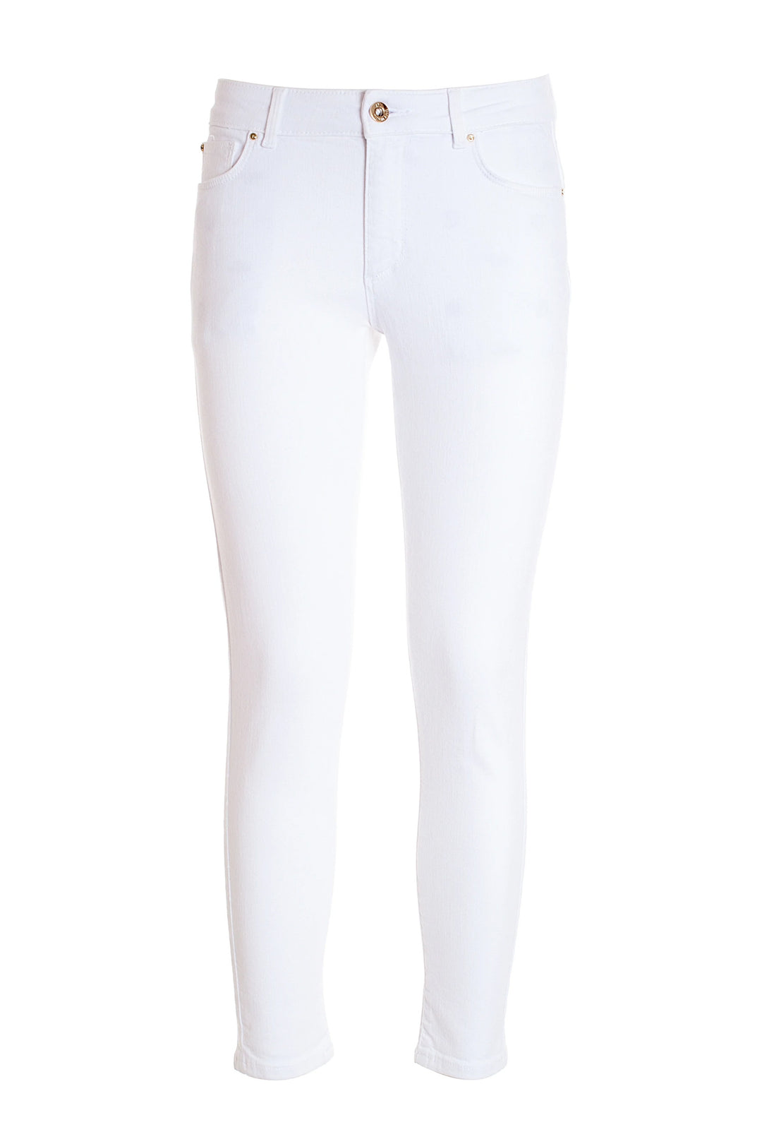 FRACOMINA Pantalone slim effetto push up in gabardine bianco - Mancinelli 1954