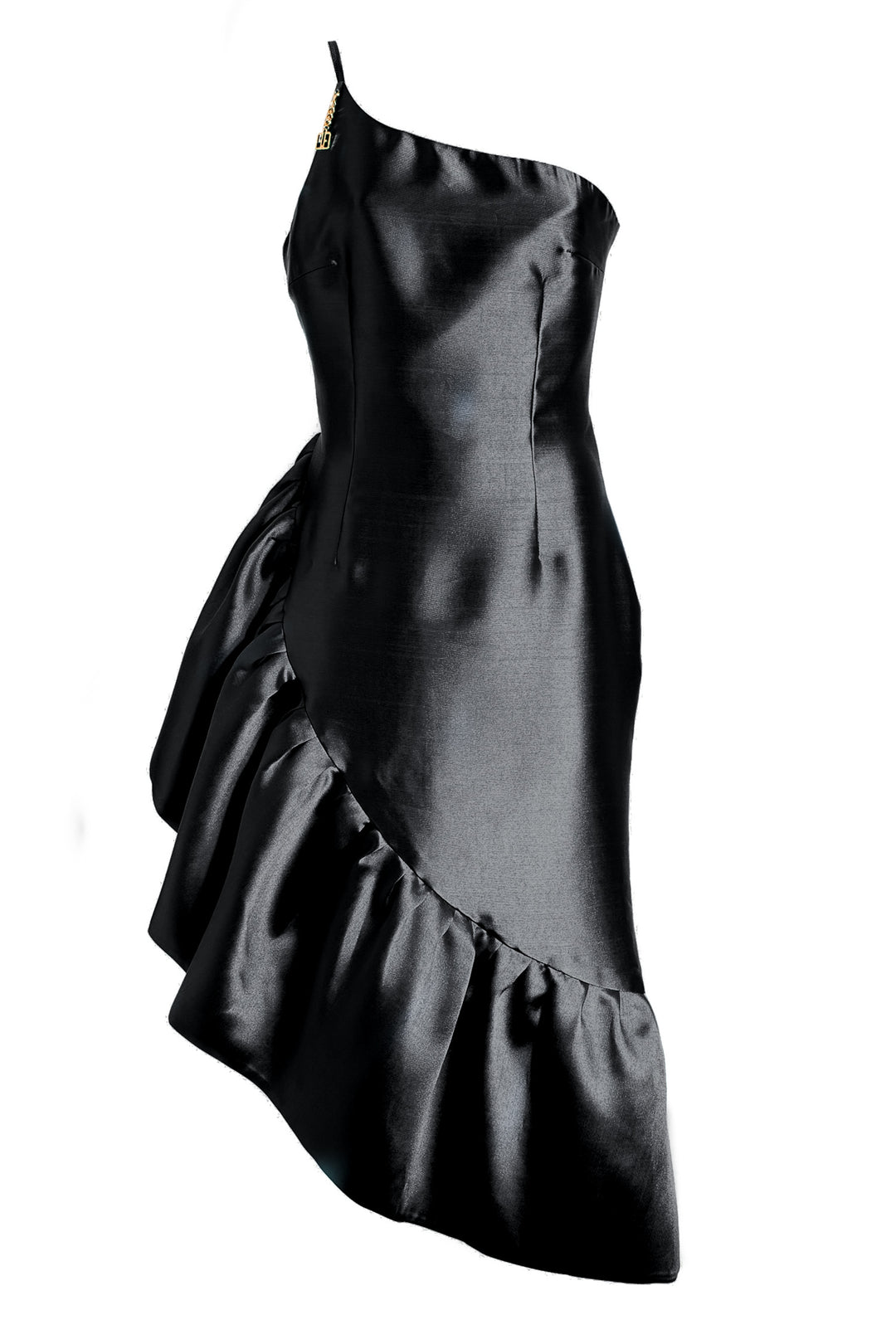 FRACOMINA Abito slim midi nero in tessuto lucido - Mancinelli 1954