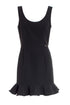 Black sleeveless fitted dress in technical fabric