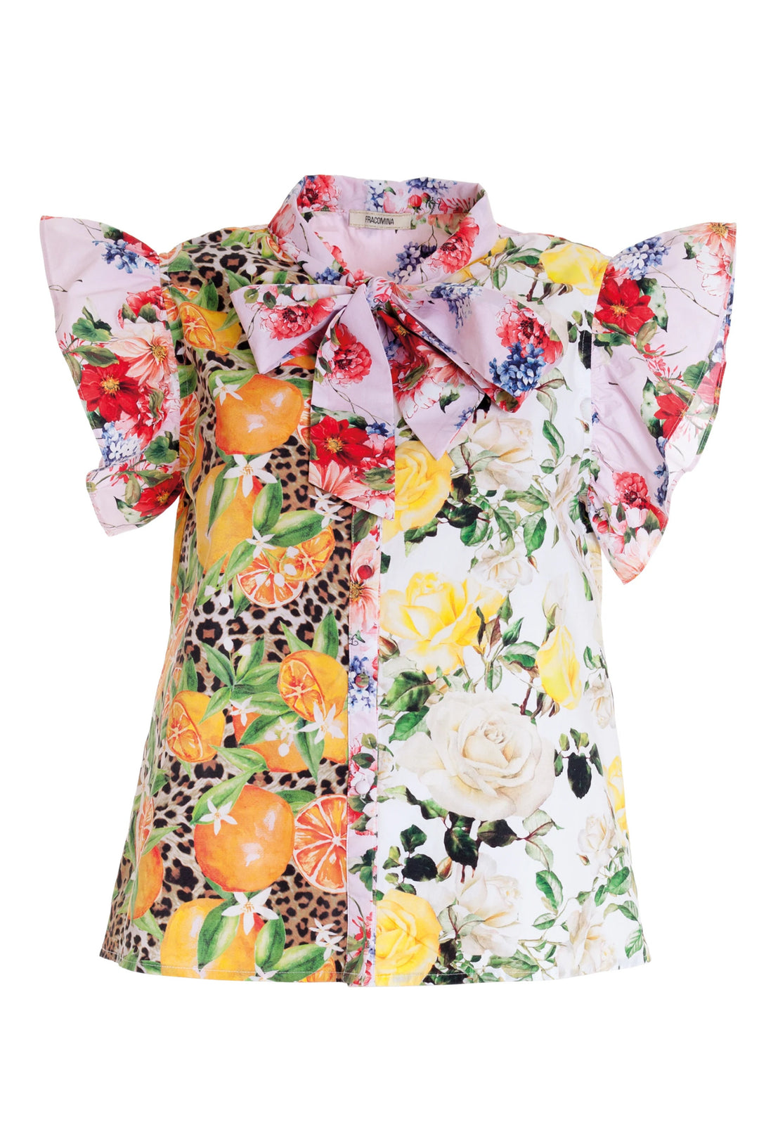 FRACOMINA Blusa senza maniche in fantasia multicolor - Mancinelli 1954