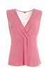 Pink sleeveless top in viscose