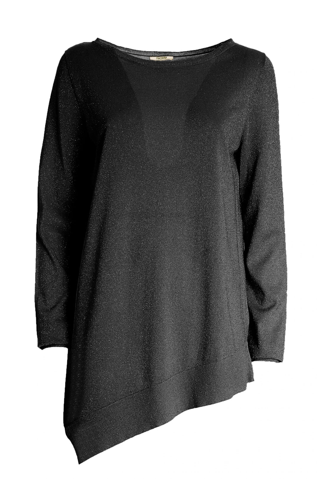 FRACOMINA Maglia svasata con fondo asimmetrico nero - Mancinelli 1954