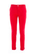 Pantalone chinos slim in gabardine rosso