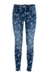 Slim push-up effect jeans in denim with floral pattern