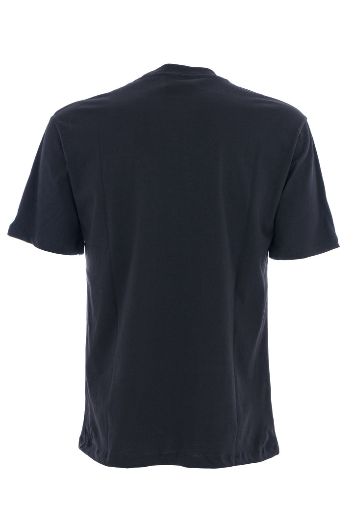 GAELLE T-shirt in jersey nera con logo applicato - Mancinelli 1954