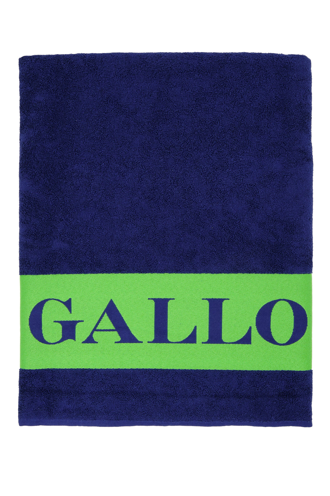 GALLO Telo mare unisex cotone blu royal tinta unita con logo gallo - Mancinelli 1954