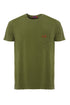 T-shirt unisex cotone verde muschio tinta unita