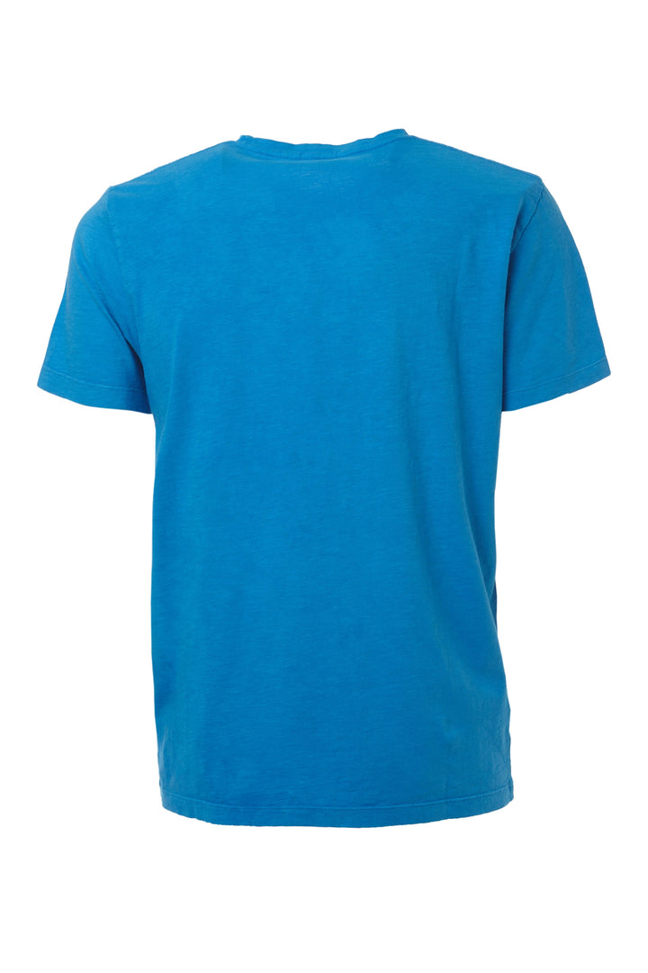 GALLO T-shirt unisex cotone blu topazio tinta unita - Mancinelli 1954