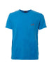 T-shirt unisex cotone blu topazio tinta unita