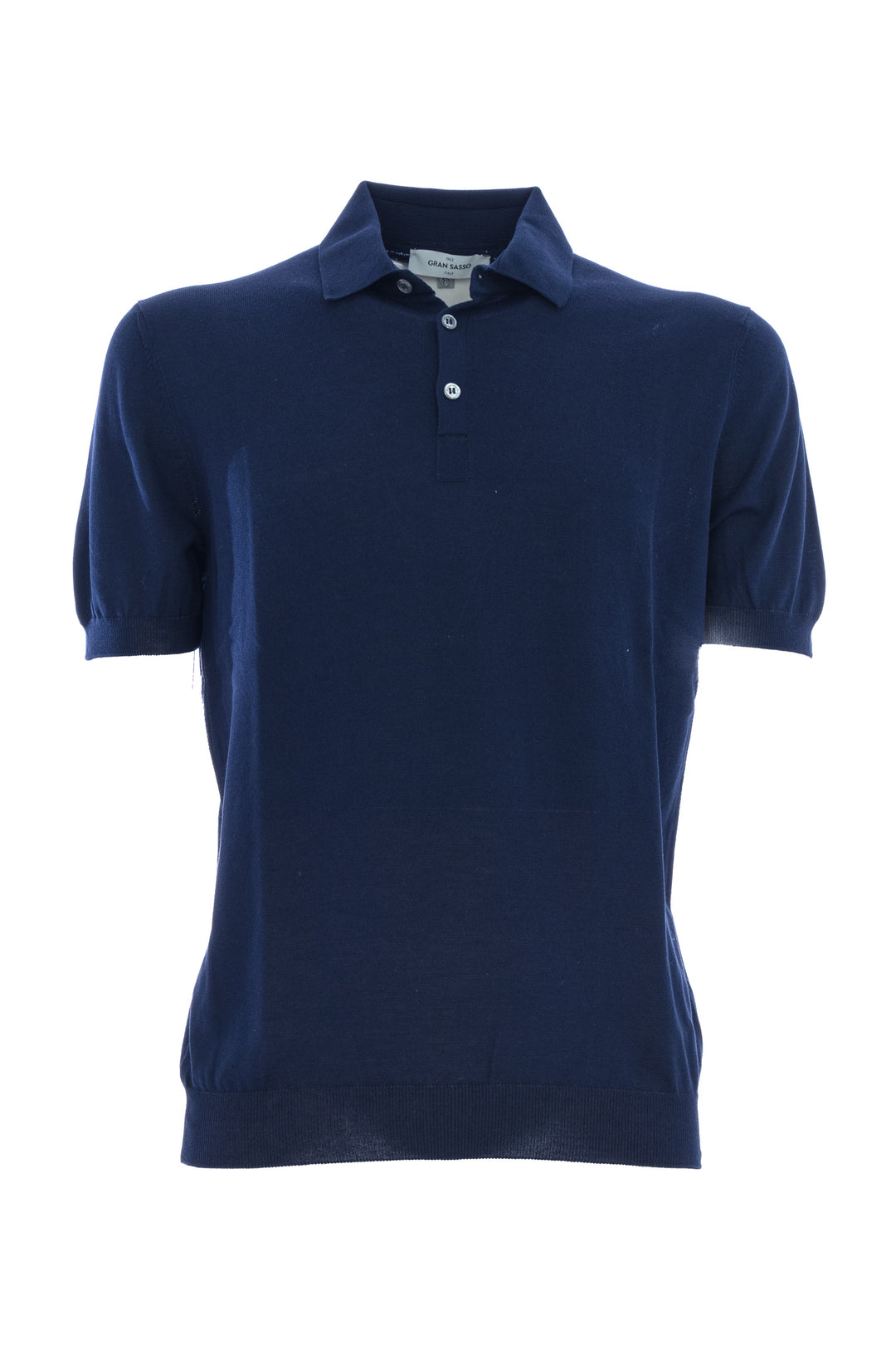 GRAN SASSO Polo in maglia fresh cotton blu scuro - Mancinelli 1954