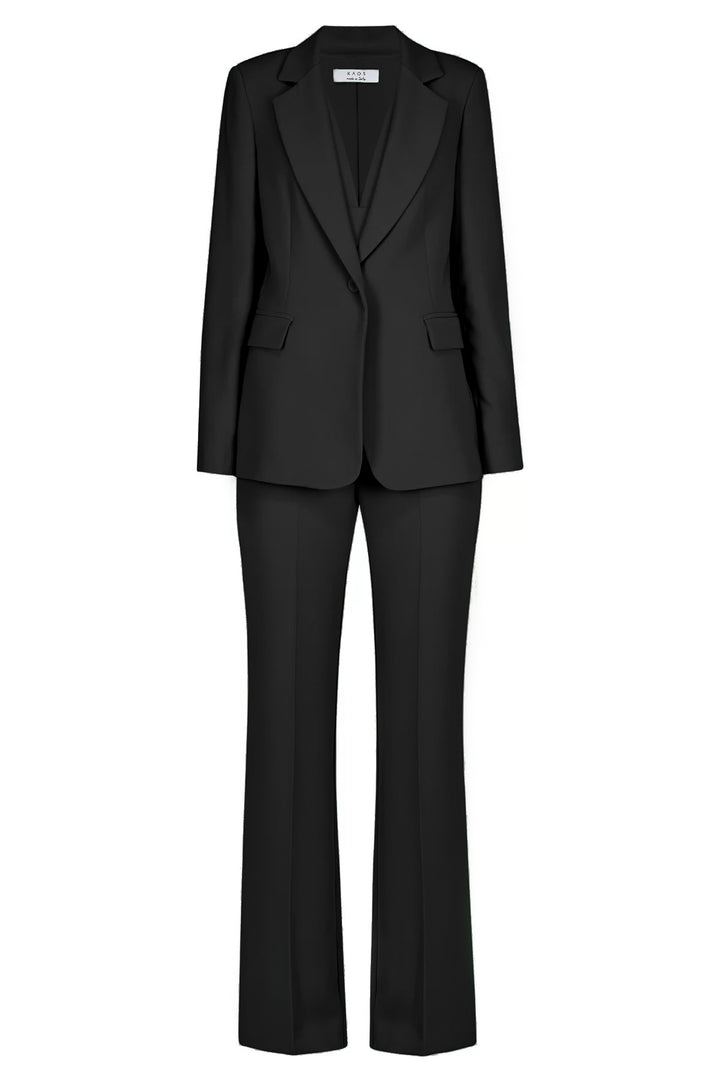 KAOS Tailleur coordinato top giacca pantalone nero - Mancinelli 1954
