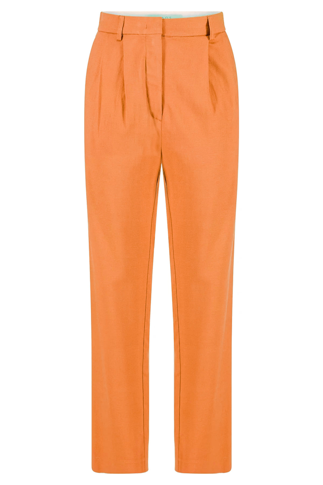 KAOS Pantalone a sigaretta in misto lino zucca - Mancinelli 1954