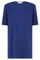 Maxi t-shirt con spacco in jersey crepe blu