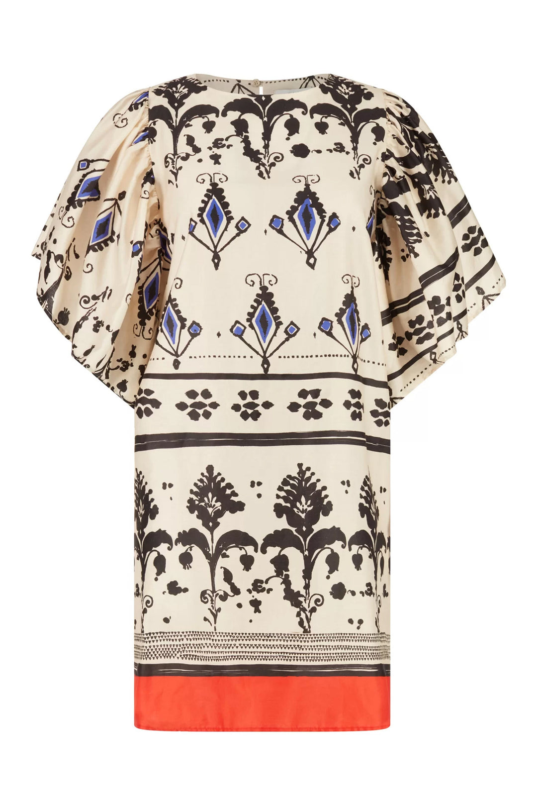 KAOS Abito panna con stampa e con volant - Mancinelli 1954