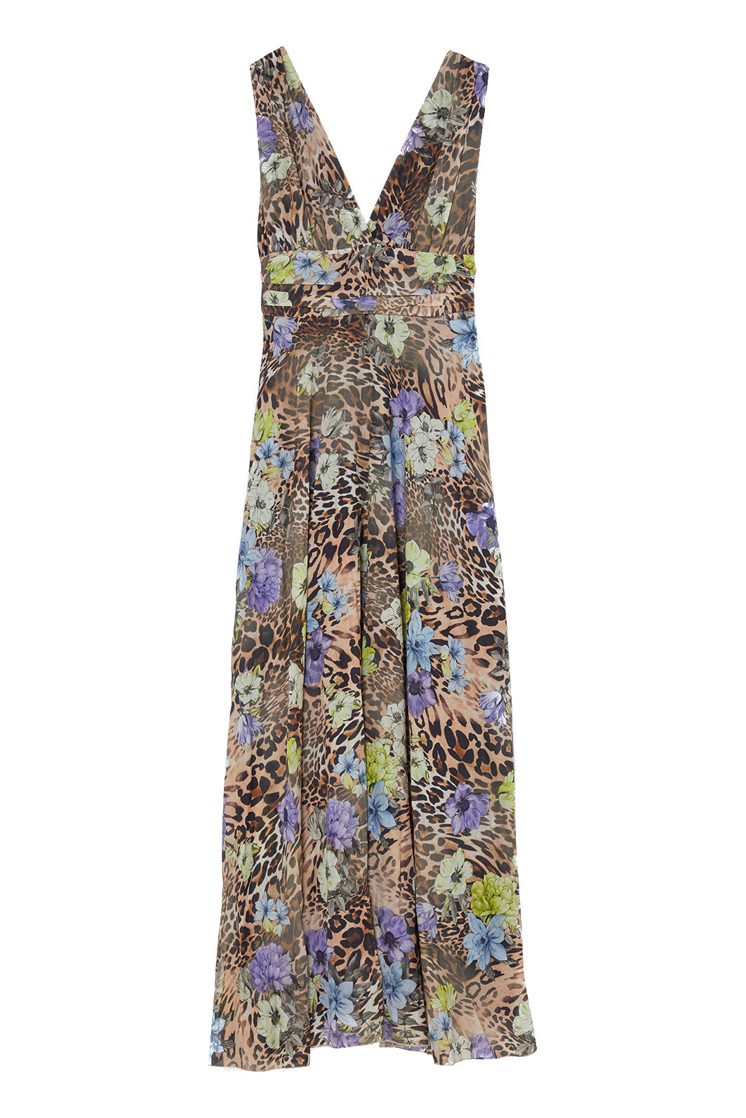 LIU JO Vestito lungo animalier con fiori in misto seta - Mancinelli 1954