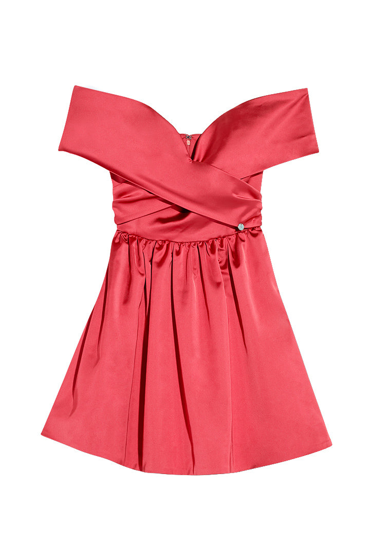 LIU JO Vestito corto da cerimonia rosso in raso - Mancinelli 1954