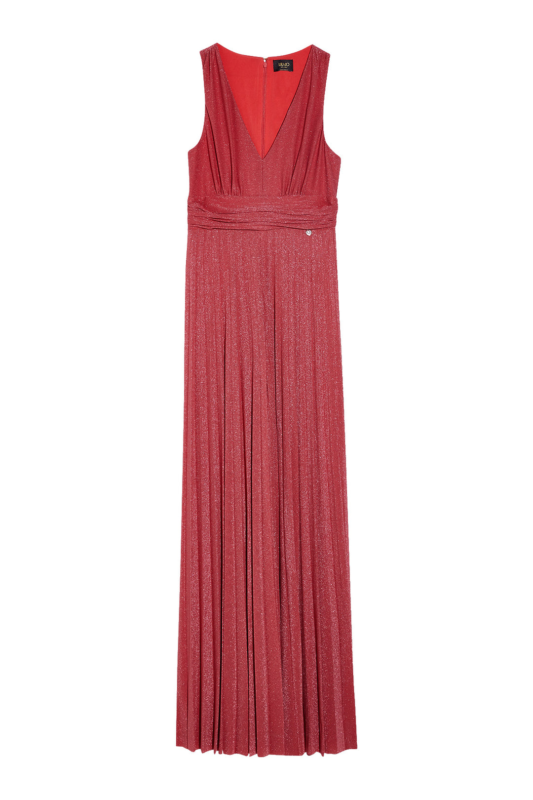 LIU JO Tuta lunga rossa plissettata in lurex - Mancinelli 1954