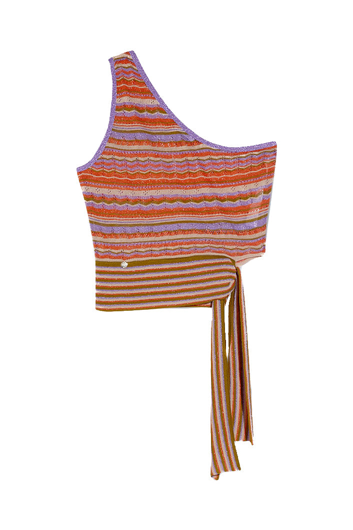 LIU JO Top monospalla multicolor in maglia - Mancinelli 1954