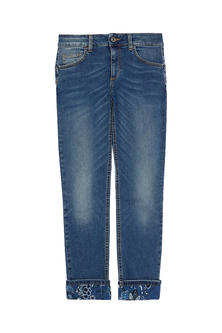 LIU JO Jeans skinny stretch lavaggio stonebleach ecosostenibile con risvolto - Mancinelli 1954